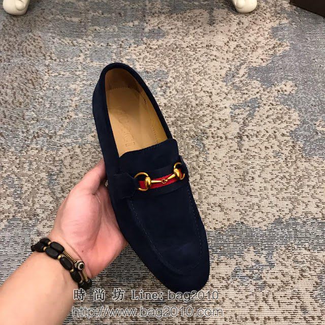 GUCCI男鞋 專櫃最新款 古馳正裝皮鞋 磨砂牛皮 Gucci男士休閒皮鞋  hdnx1295